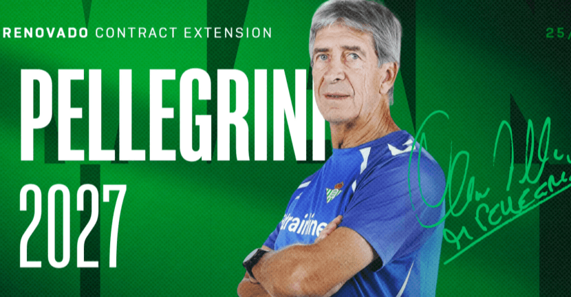  Betis oficializa renovación de Manuel Pellegrini  