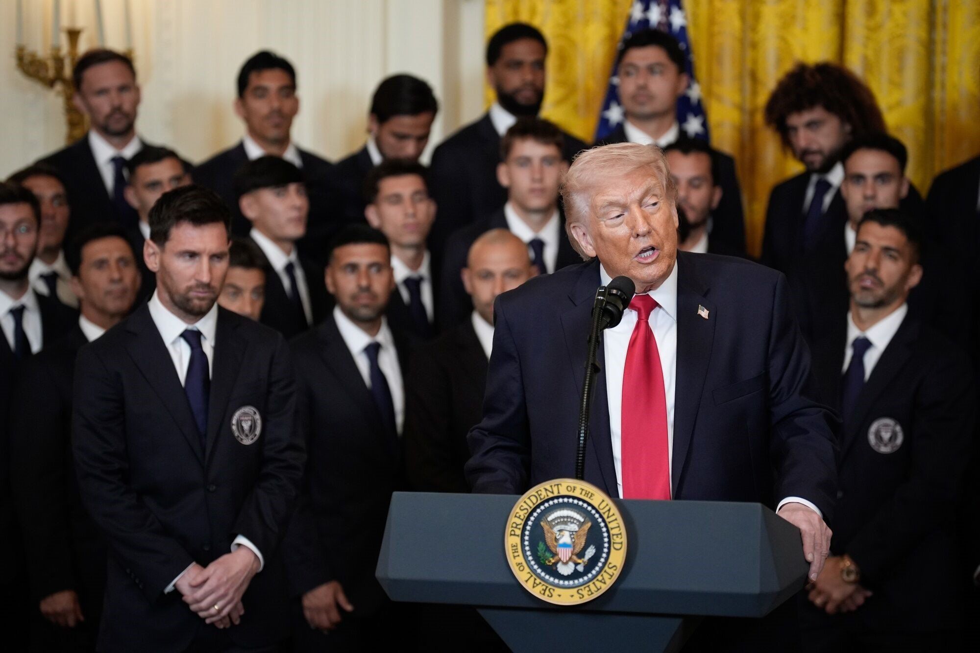 La incómoda visita de Messi a Trump
