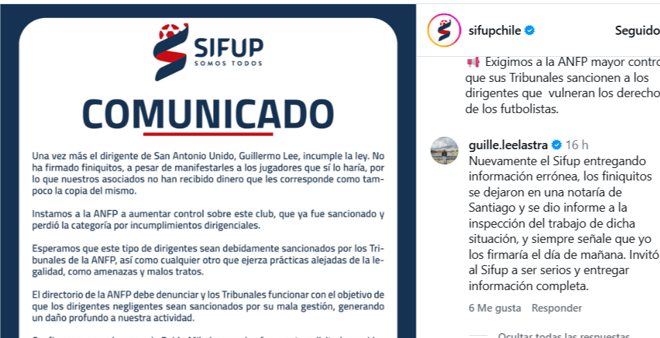  SIFUP y presidente del SAU sostienen áspera discusión en RRSS