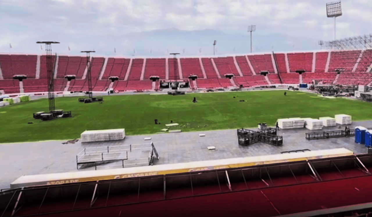 Cancha del Nacional exhibió su estado tras el concierto de Cris MJ