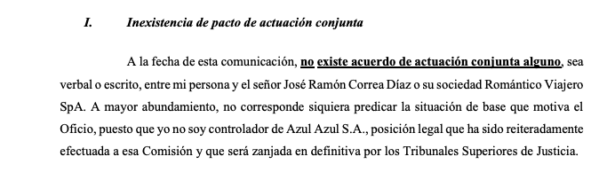 Clark contesta a la CMF: "No soy controlador de Azul Azul"