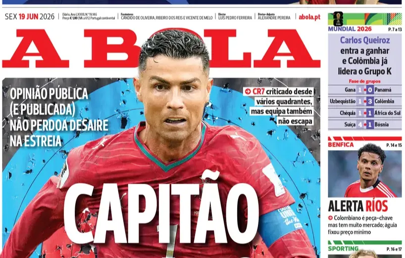 "Capitán bajo fuego": en Portugal piden la salida de Cristiano Ronaldo